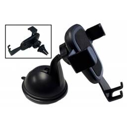 Soporte Celular Auto 2 En 1 Con Ventosa Y Ventilacin