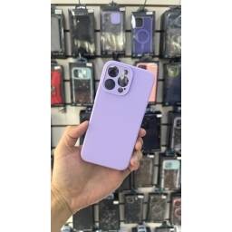 Protector Silicona Lila con Microfibra para iPhone 14 Pro Max