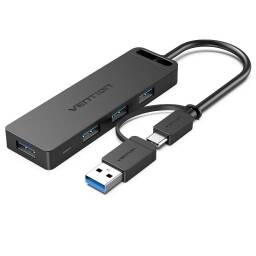Hub Adaptador Usb Y Usb C 4 Puertos 3.0 + Micro Usb Vention
